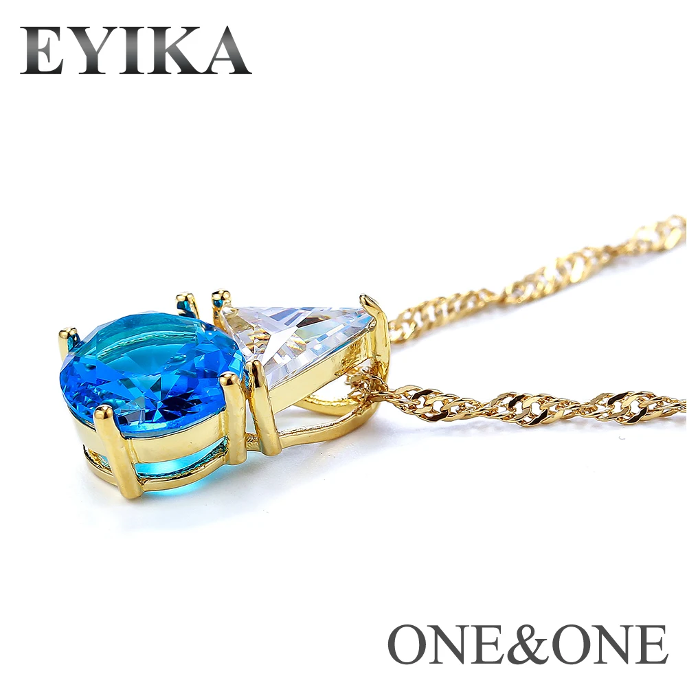 EYIKA Newest design Crown 21X40mm Pendant Necklace came with micro Cubic zirconia Women Jewelry | Украшения и аксессуары