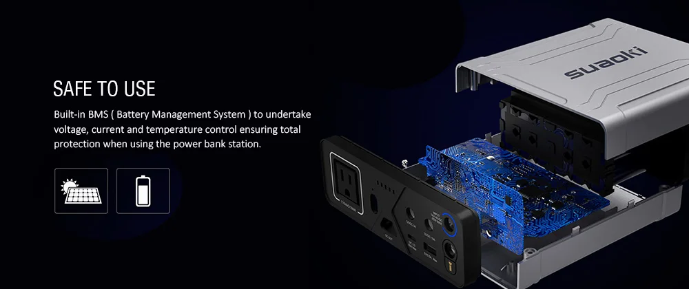 Suaoki G100 27000 mAh/3,7 V power Bank станция 100W AC type-C QC3.0 Солнечный портативный генератор энергии для смартфонов Macbook планшетов