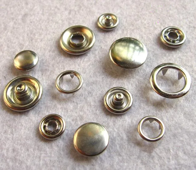 

2016 Sale Time-limited Botones Wooden Buttons 100sets Silver Metal Package Snap Buckle Four Copper Baby Romper Button