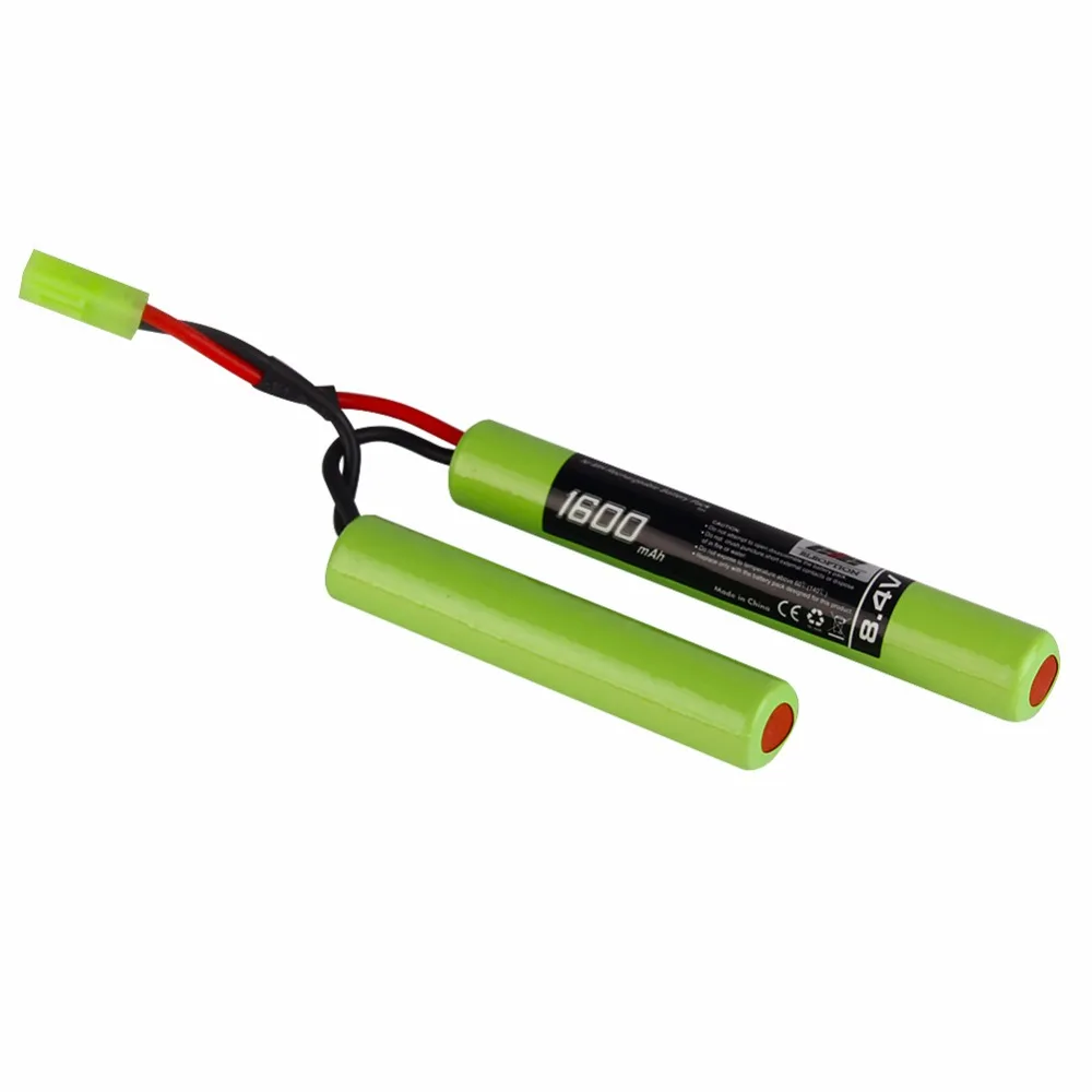 2/3A 8,4 v 1600 mAh Бабочка NunChuck блок аккумуляторов NiMH с мини соединитель tamiya для мини AK серии страйкбол AEG пистолеты