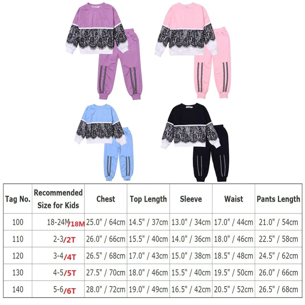 Комплект одежды для маленьких девочек из 2 предметов свитшот с длинным рукавом и