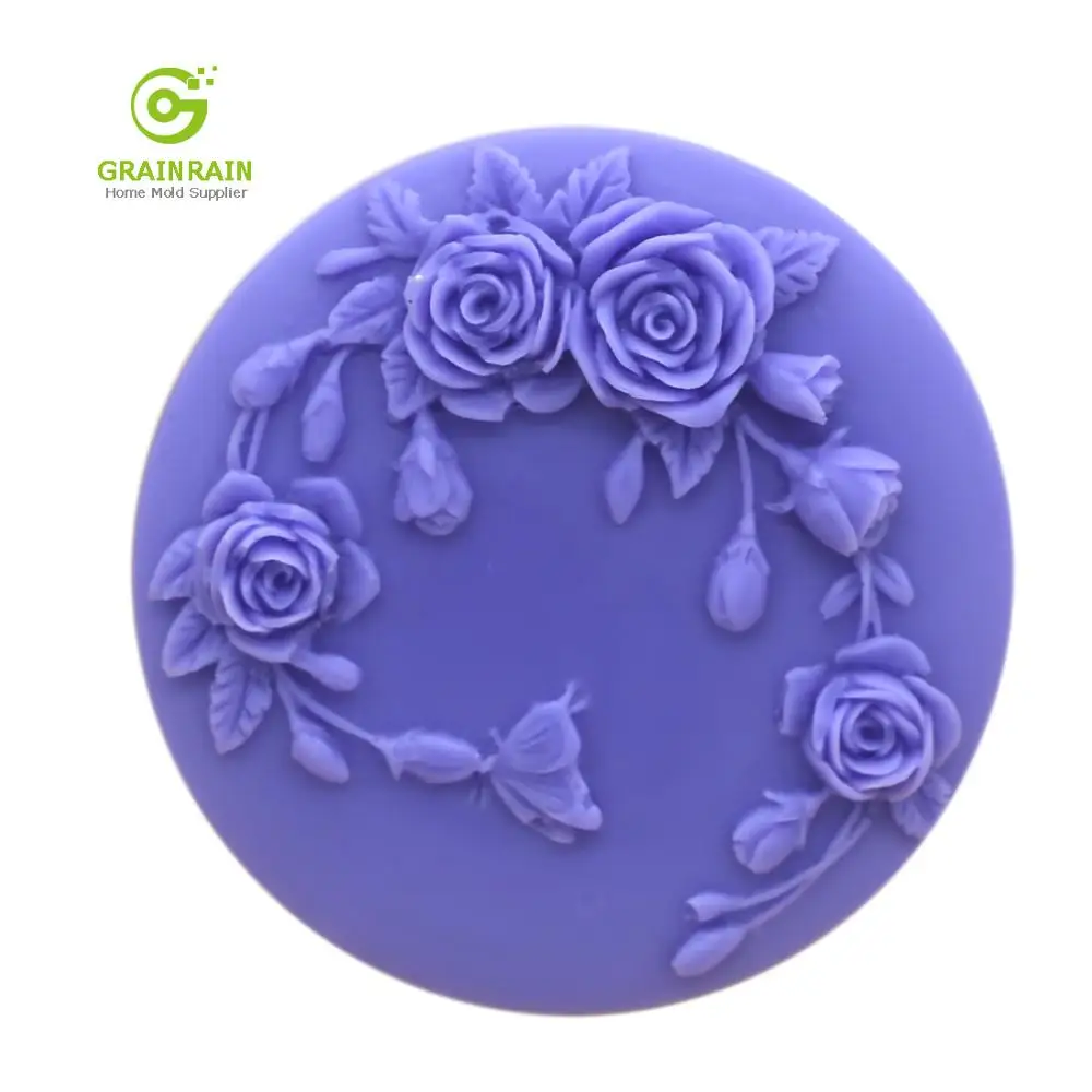 Силиконовые формы для мыла Grainrain ручная работа круглые с бабочкой|butterfly handmade|butterfly