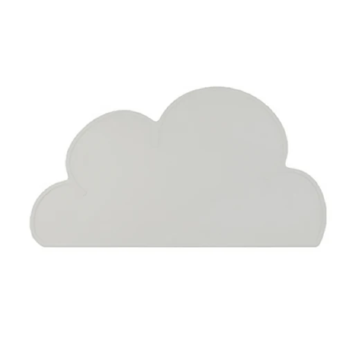 light gray Портативный облака силиконовая подставка для взрослых Детские миски Детские аксессуары защищенные коврики передвижной поднос столовая посуда с защитным покрытием служебная табличка - Цвет: light gray