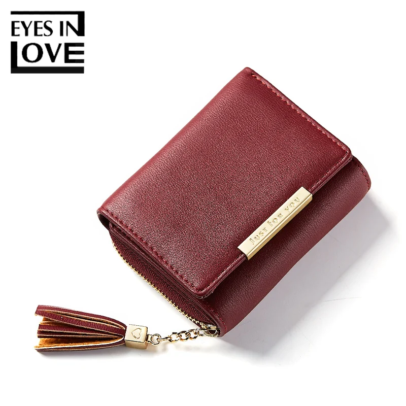 Кошелек Eyes In Love Женский модный короткий кошелек с кисточками кожаный для женщин