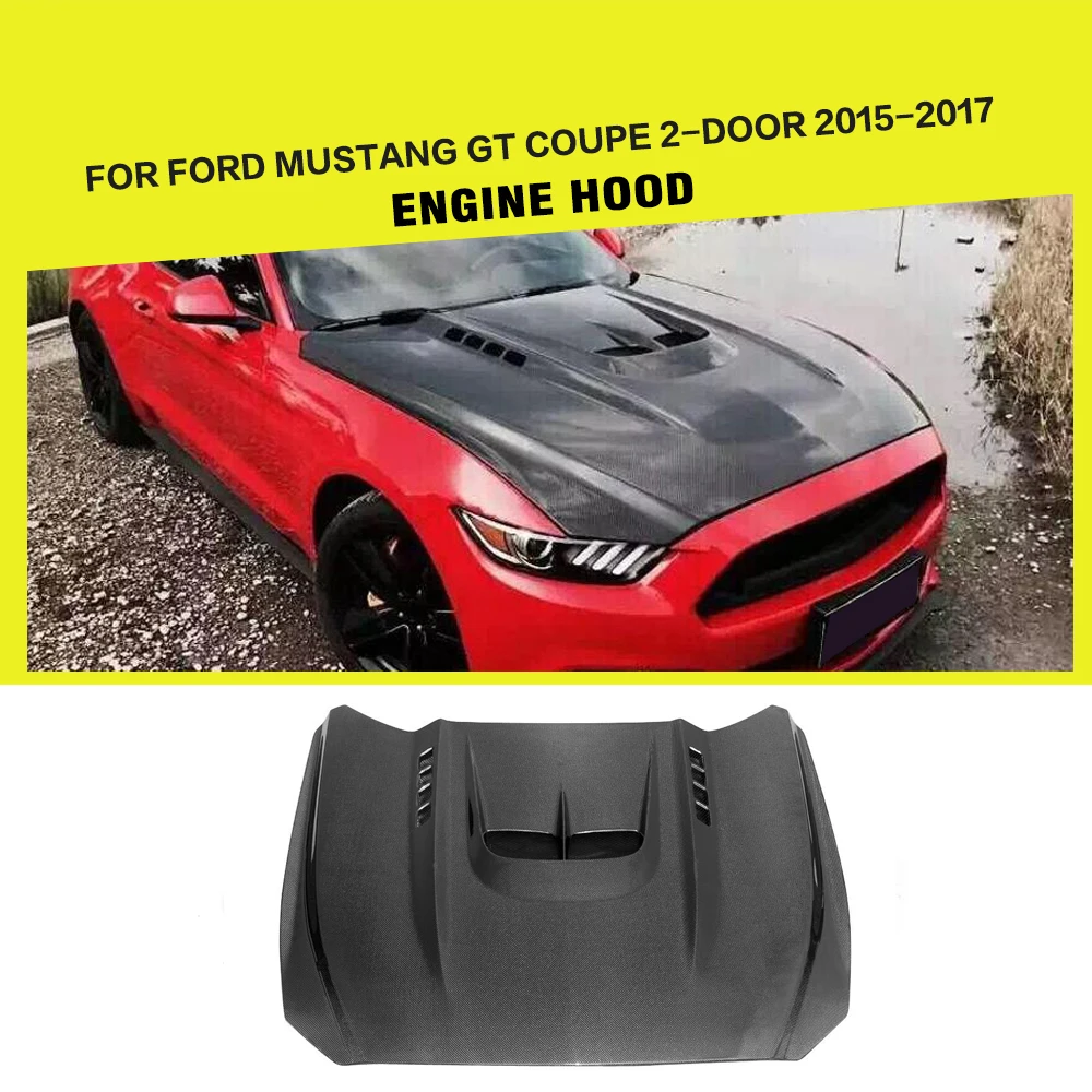 Капот автомобильный из углеродного волокна для Ford Mustang Coupe Convertible 2 двери 2015 2017|engine