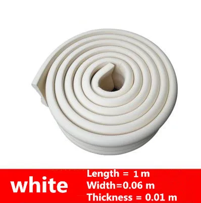 White 1m x 6cm Обои линия талии декоративная линия угловая линия самоклеющиеся рамки полосы Детский сад Дети анти-столкновения наклейки на стену - Цвет: White 1m x 6cm