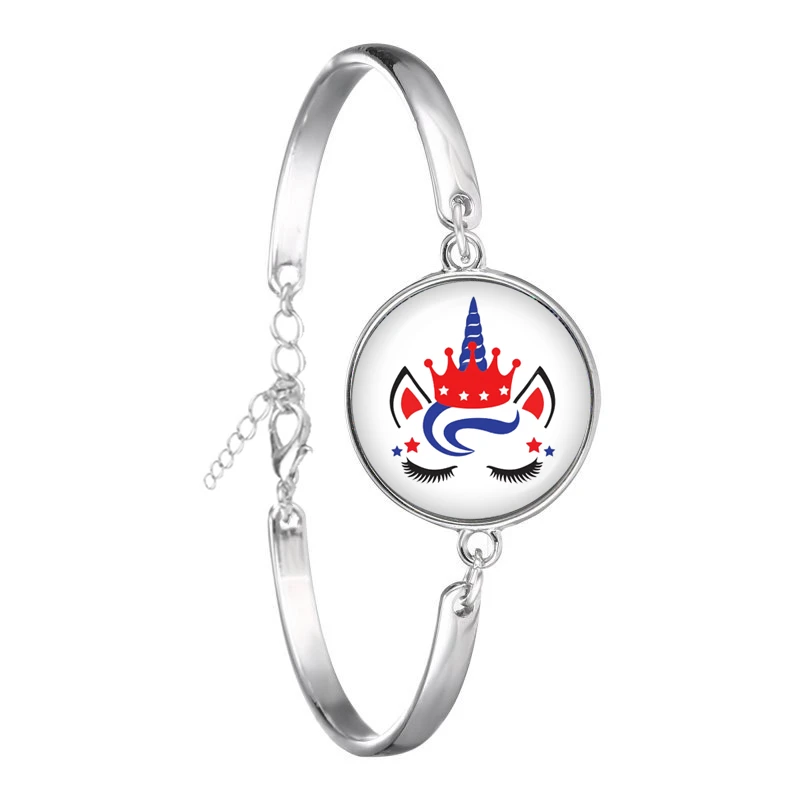 Браслет с единорогом 4 июля патриотические браслеты новые детские ювелирные