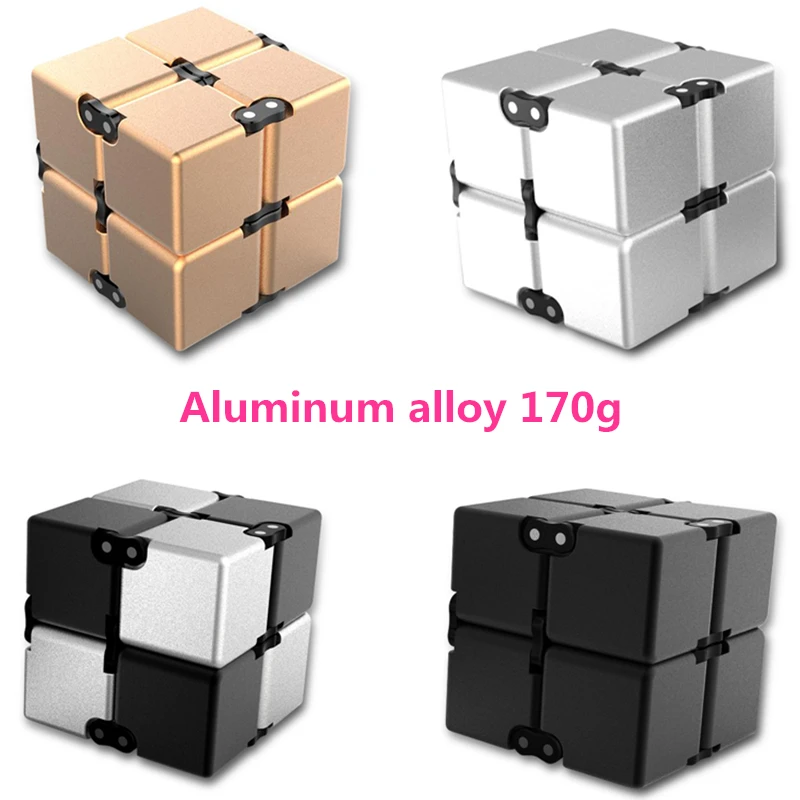 Aluminum Alloy Metal Infinity Cube ABS Magic For Stress Relief Fidget Anti Anxiety Funny EDC Toy Gift adult children | Игрушки и хобби