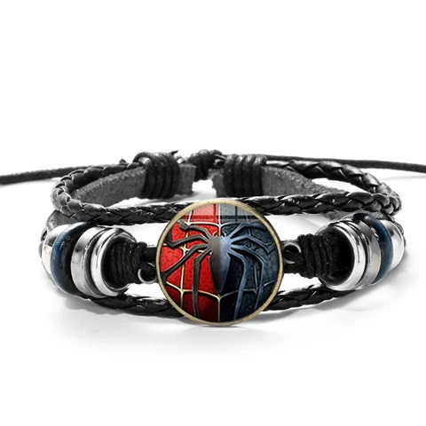 Style 30 SONGDA Marvel, Железный человек, Тони Старк, кожаный браслет, Мстители, Железный человек, дуга, реактор, 3D Рисунок, стеклянная подвеска с драгоценным камнем, браслет, браслеты - Окраска металла: Style 30
