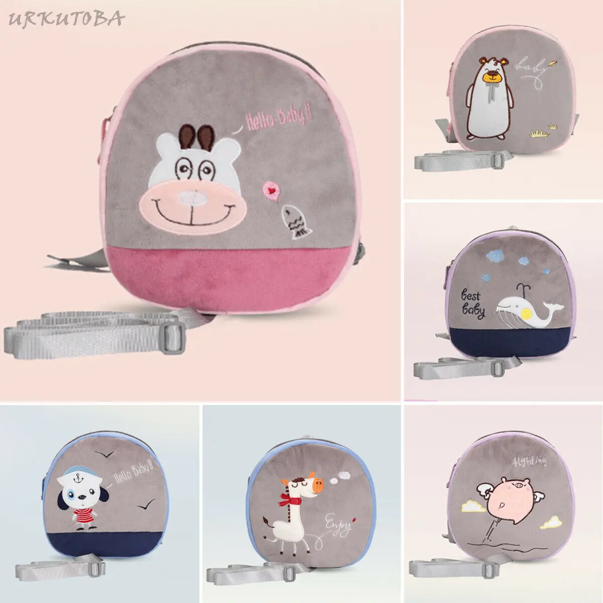 Ремень безопасности для детей Детский рюкзак сумка поводки малышей милый