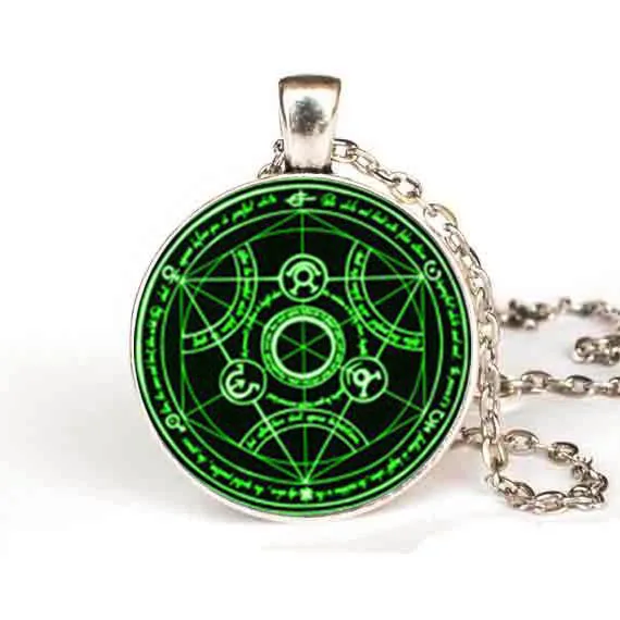 Ожерелье с металлической алхимикой для женщин и мужчин ожерелье круглой