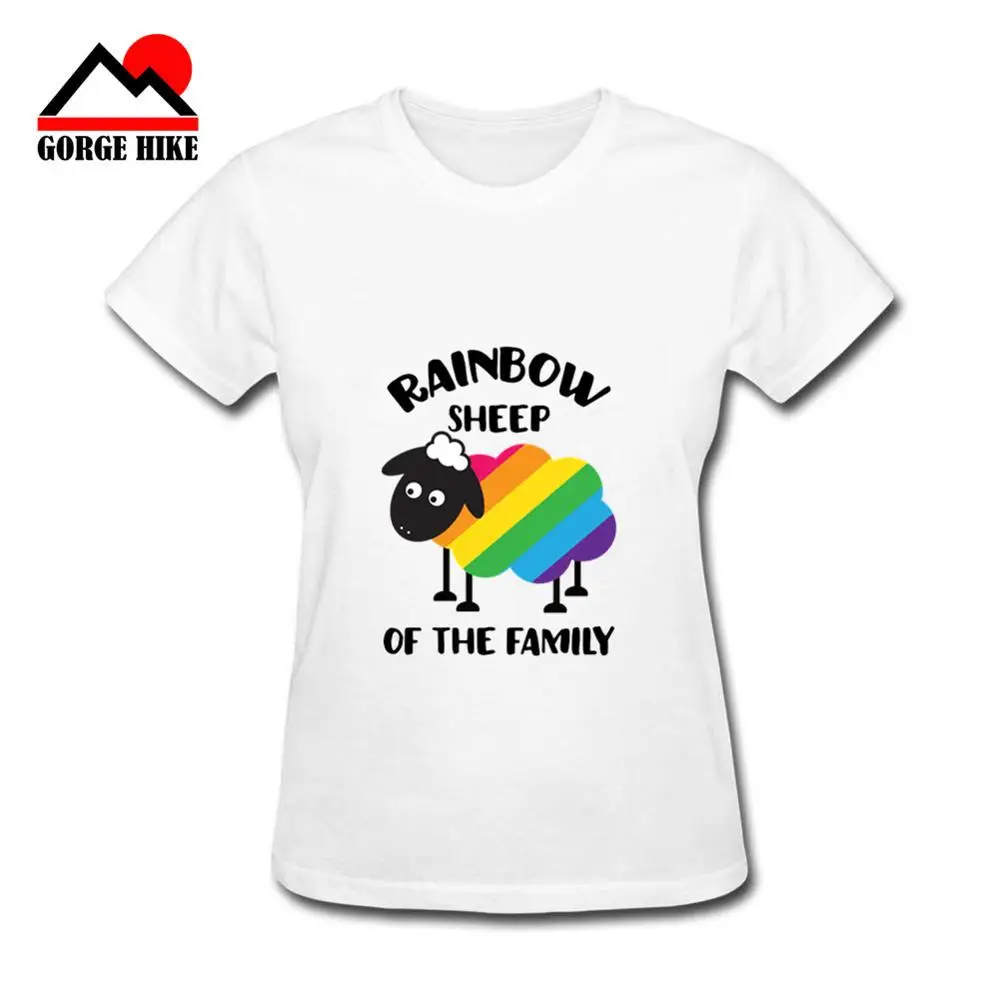 Футболка для геев ЛГБТ новая футболка с радугой девочек Повседневная хлопковая в