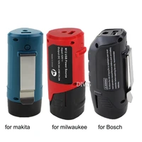 usb adapter charger for makita bosch milwaukee 12v 10 8v li ion power tools battery power bank to charger the cell phone ipad