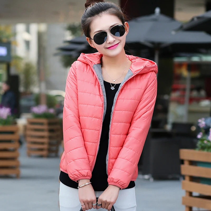 Новинка 2018 зимняя куртка для женщин осеннее пальто с капюшоном Женская Весенняя