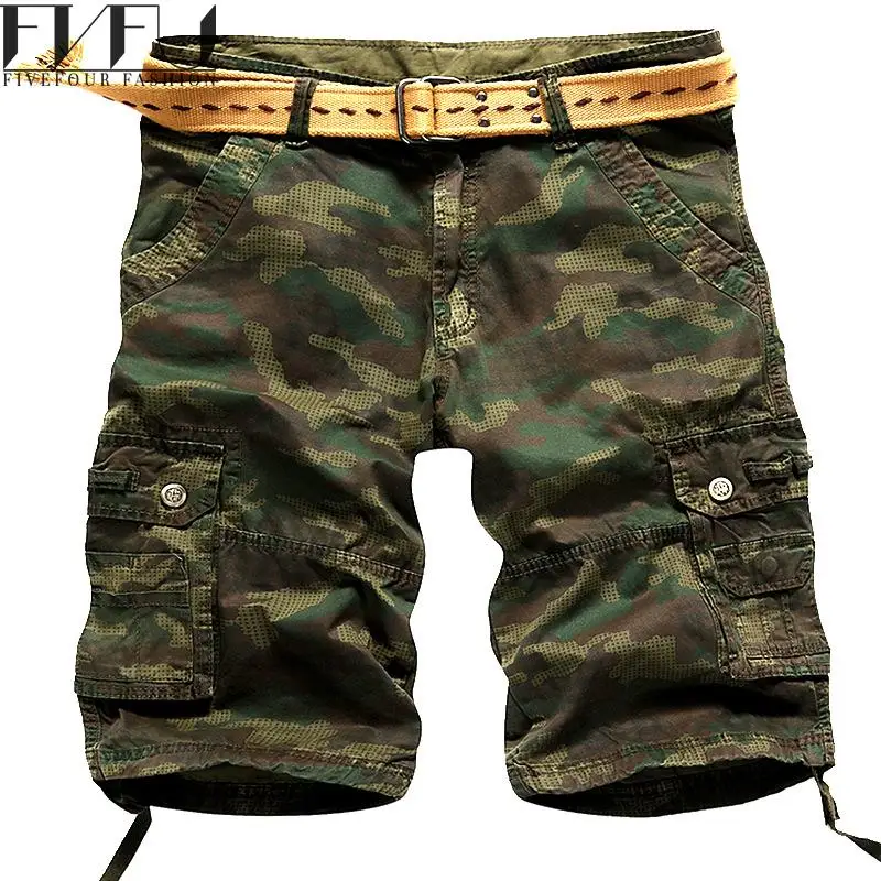 Новые модные шорты мужчин Летний стиль 2017 г. военные карманов хлопковые