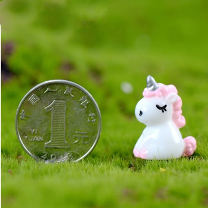 4 шт. Топпер для торта в виде единорога на день рождения свадьбу вывеска из смолы единорог сказка сад мини