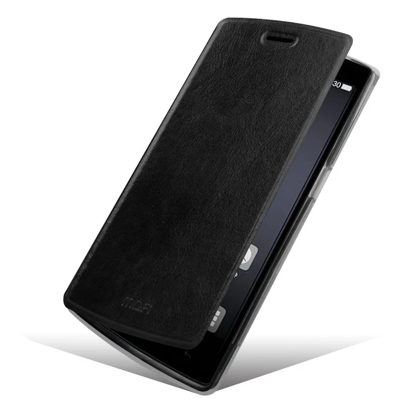 Черный MOFi для OnePlus One A0001, чехол-книжка, Стильный чехол для телефона One Plus 5 для One Plus 7 7 Pro, мягкая задняя крышка с подставкой - Цвет: Черный