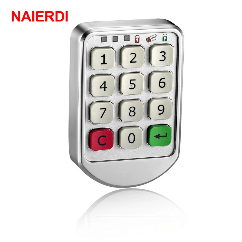NAIERDI 906 серебристый металлический цифровой электронный интеллектуальный замок с