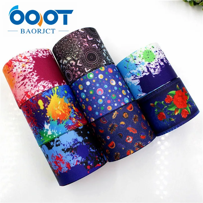 OOOT BAORJCT 177206, 38 мм, 10 ярдов/партия, Мультяшные ленты, Термотрансферная печать, свадебные аксессуары, сделай сам, материал ручной работы - Цвет: 8 style mix