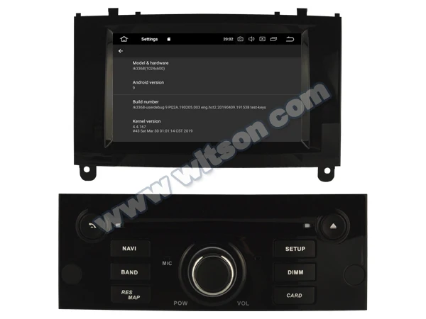 WITSON Android 9,0 Восьмиядерный(Восьмиядерный) 4G ram+ 64G rom автомобильный dvd-плеер gps для PEUGEOT 407 сенсорный экран Авто Радио DVD