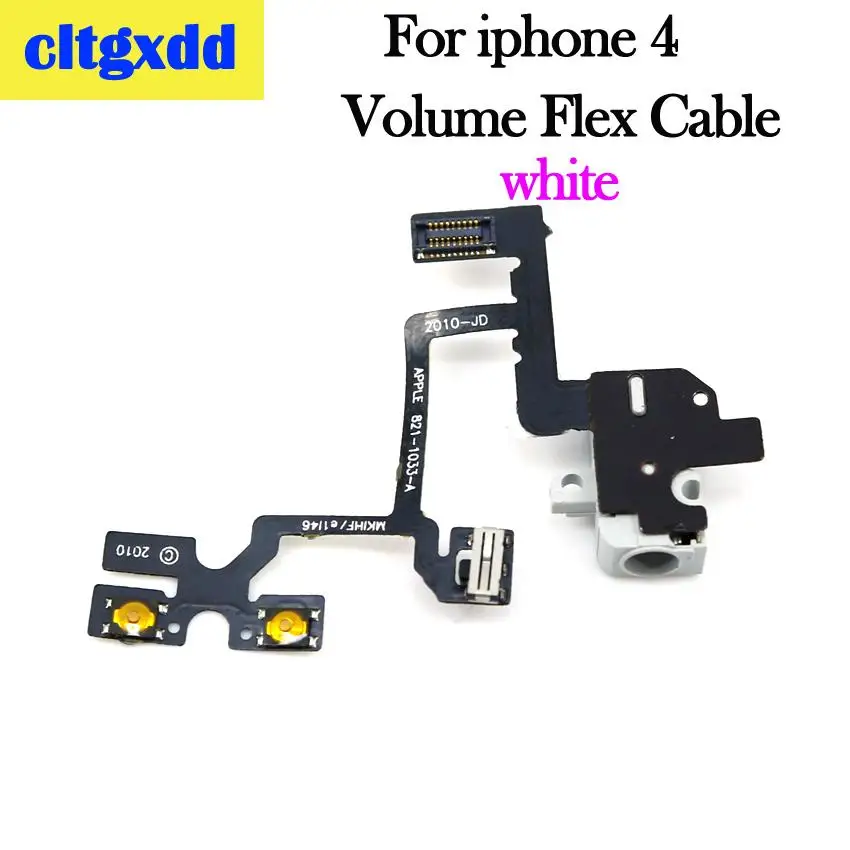 For 4 volume white Cltgxdd для iPhone 4, 4S, 5, 5S, 5C, 6, 6S Plus кнопка регулировки громкости источник энергии переключатель на кнопку выключения ключ гибкий кабель, сменные детали - Цвет: For 4 volume white