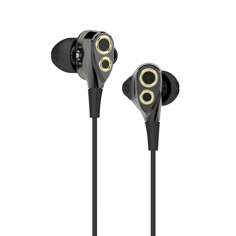 UiiSii BA T8 двойной динамический привод наушники Hi Fi супербасы в ухо с микрофоном