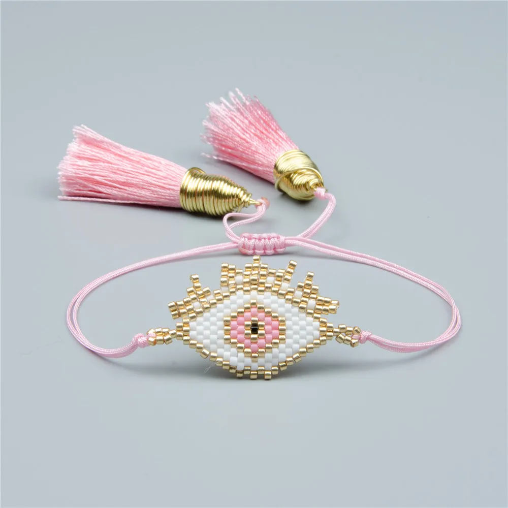 Shinus MIYUKI браслет мексиканский браслет Miyuki Joyeria летние ювелирные изделия фестиваль Pulseras Mujer Moda Мода Бохо ручной работы Тканые - Окраска металла: MI-B180367F