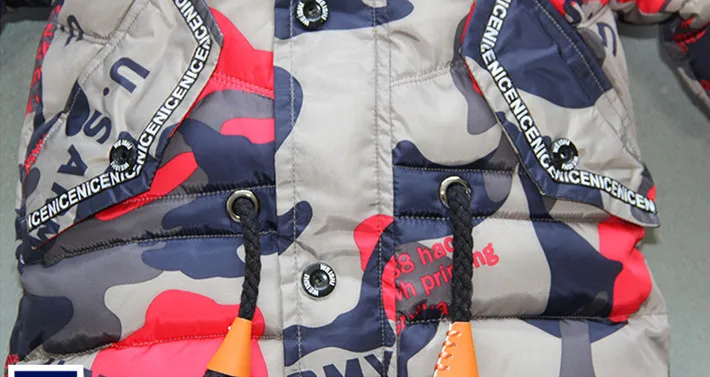 BibiCola 2018 winter children warm coats sport style boys jackets long camuffamento hooded outerwear for kids down parkas |