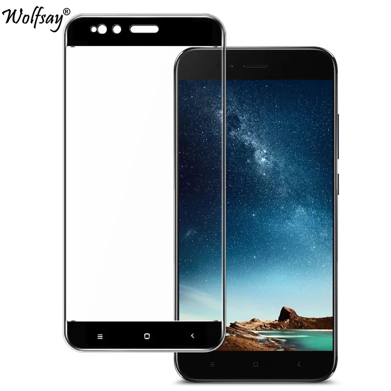 Полное покрытие стекло для Xiaomi Mi A1 защита экрана закаленное круглый край 5X &lt |