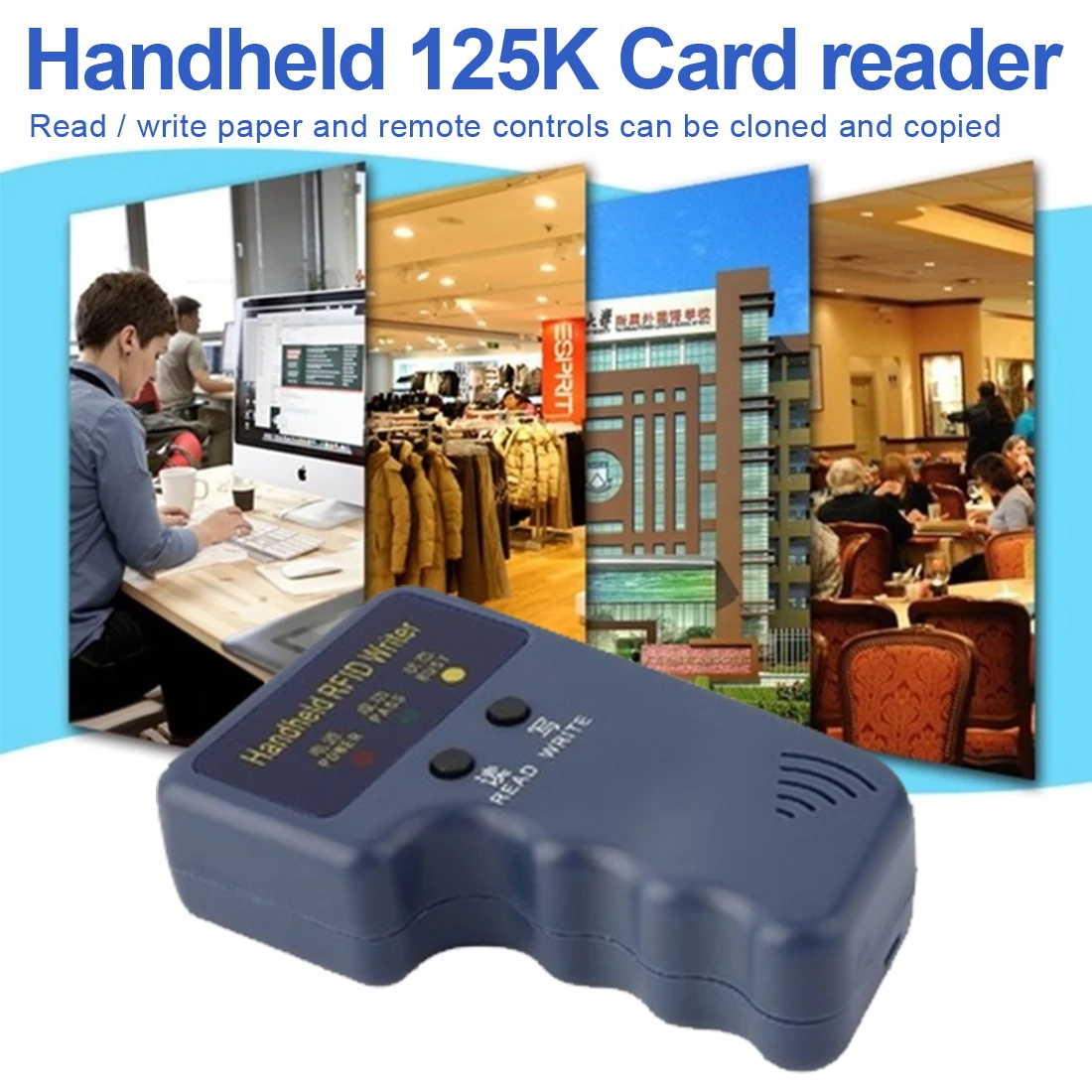 ID Брелоки бирки карты ручной 125 кГц RFID Дубликатор Копир Писатель программист считыватель+ ключи+ CardsRewritable