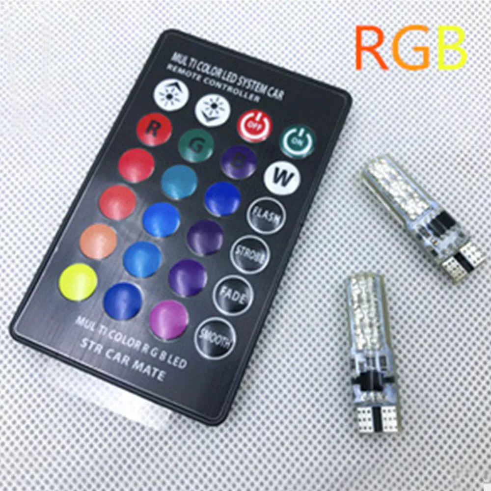 Автомобильный RGB светодиодный 12V T10 5050 SMD сигнальная лампа для чтения клиновидный