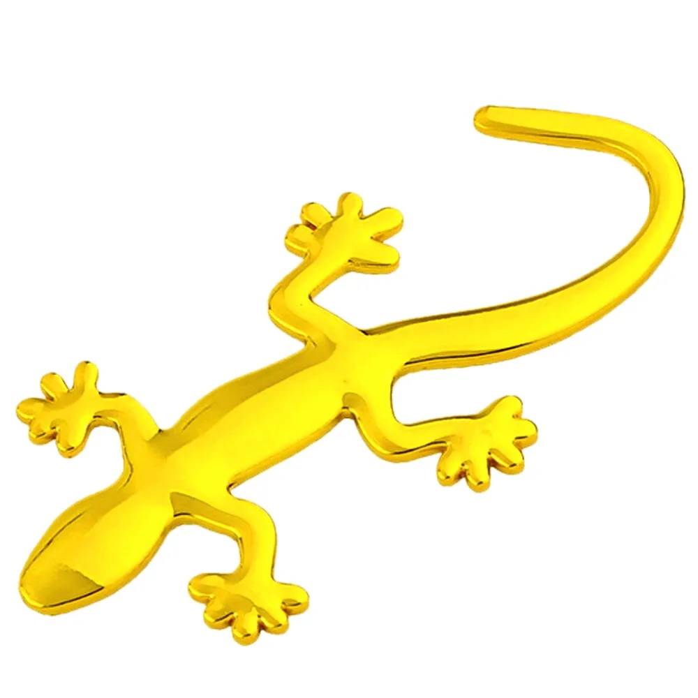 1Pcs 3D Silver Lizard Gecko Badge Emblem Sticker Car Decal Personality motor car modification For All | Автомобили и мотоциклы