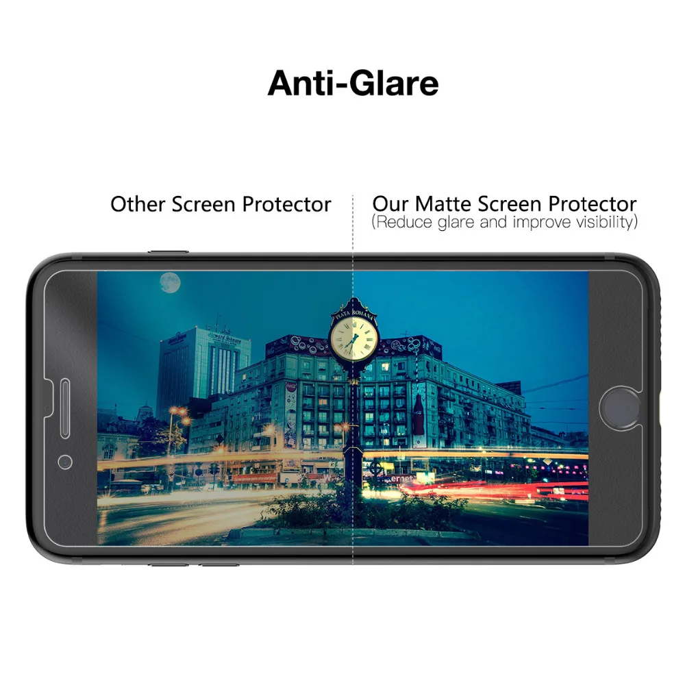 [2 шт] закаленное стекло для iphone 6 6s 7 8 plus протектор экрана без отпечатков пальцев Премиум для iphone x Матовая Стеклянная защитная пленка