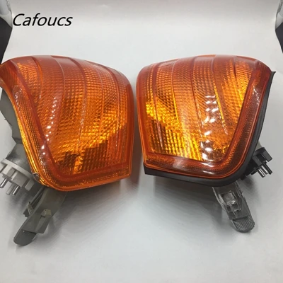 1 pair LH and RH Cafoucs передняя левая правая сторона желтые угловые светильники сигнальные лампы для Mercedes Benz W202 C-Class A 2028260943 2028261043 - Испускаемый цвет: 1 pair LH and RH