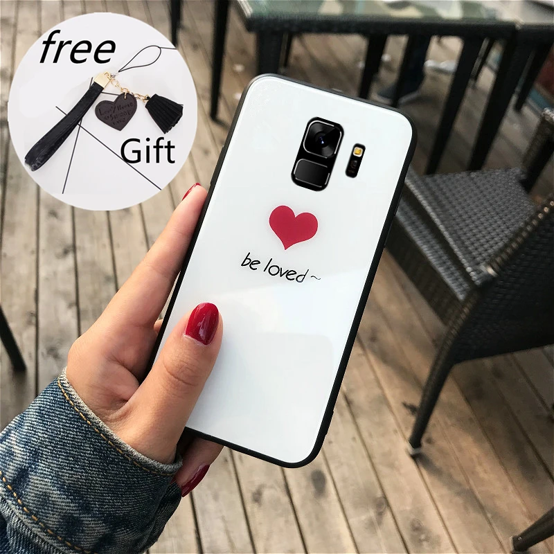 BONVAN для samsung Galaxy s9 s8 plus чехол из закаленного стекла чехол для samsung Galaxy Note 9 8 s8 s9 чехол с кисточкой