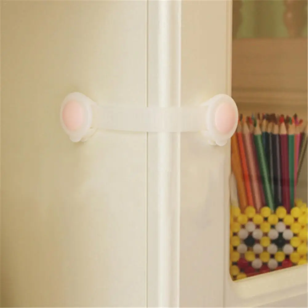 Pink Long Multifunction Drawer Door Cabinet Cupboard Toilet Safety Locks Baby Kids Safety Care Plastic Locks Straps Infant Baby Safe - Цвет: Pink