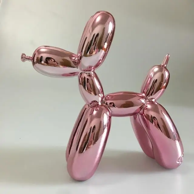 Розовый металлик большой размер шар собака американская поп арт Смола ремесло