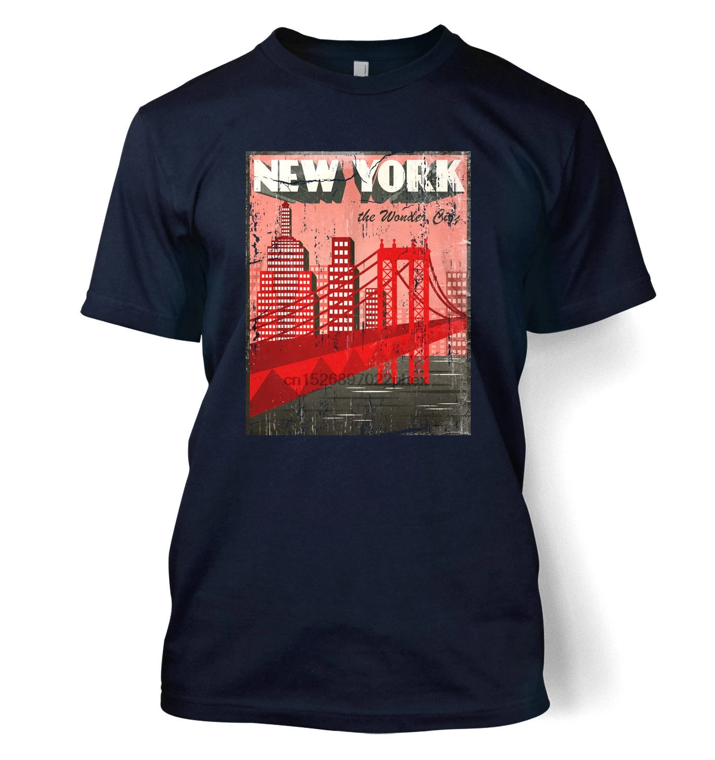 Мужская футболка New York The Wonder City (состаренная) | одежда