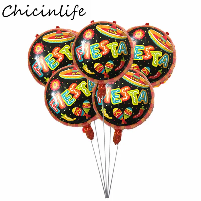 Chicinlife 5 шт. 18 дюймов фиеста фольга воздушный шар Taco декор для вечеринки день