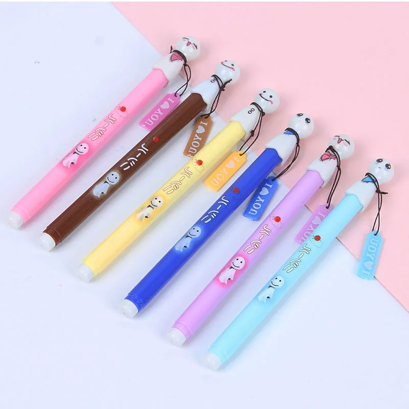 24Pcs Creative Small Fresh Sunny Doll Gel Pen Cute Learning Stationery Office Water-based Kawaii School Supplies Pen for Writing
