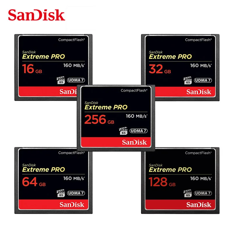 Sandisk Extreme Pro CompactFlash карта памяти 32 Гб 64 128 ГБ скорость до 160 МБ/с./с UDMA 7