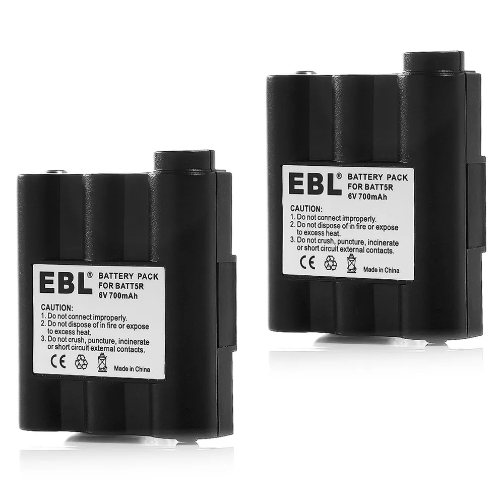 2 шт. EBL 700 мАч 6v Радио Батарея Замена металл-гидридных или никель для