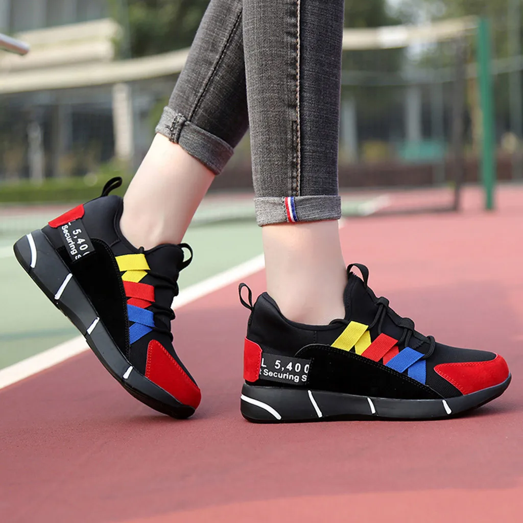 Новинка года; женская обувь; chaussures femme; Модные Повседневные кроссовки на шнуровке; дышащие кроссовки; спортивная обувь для бега; Zapatos De Mujer Sapat;#78