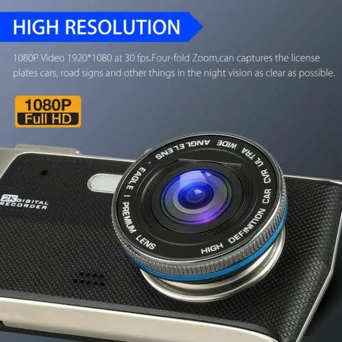 4 дюймовый 1080HD Автомобильный видеорегистратор с сенсорным экраном камера видео