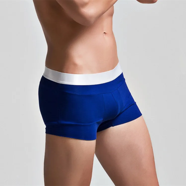 Бренд Superbody, базовый стиль, мужское нижнее белье, хлопковые боксеры, сплошные швы, U выпуклый дизайн, сексуальные, низкая талия, мужские боксеры, шорты
