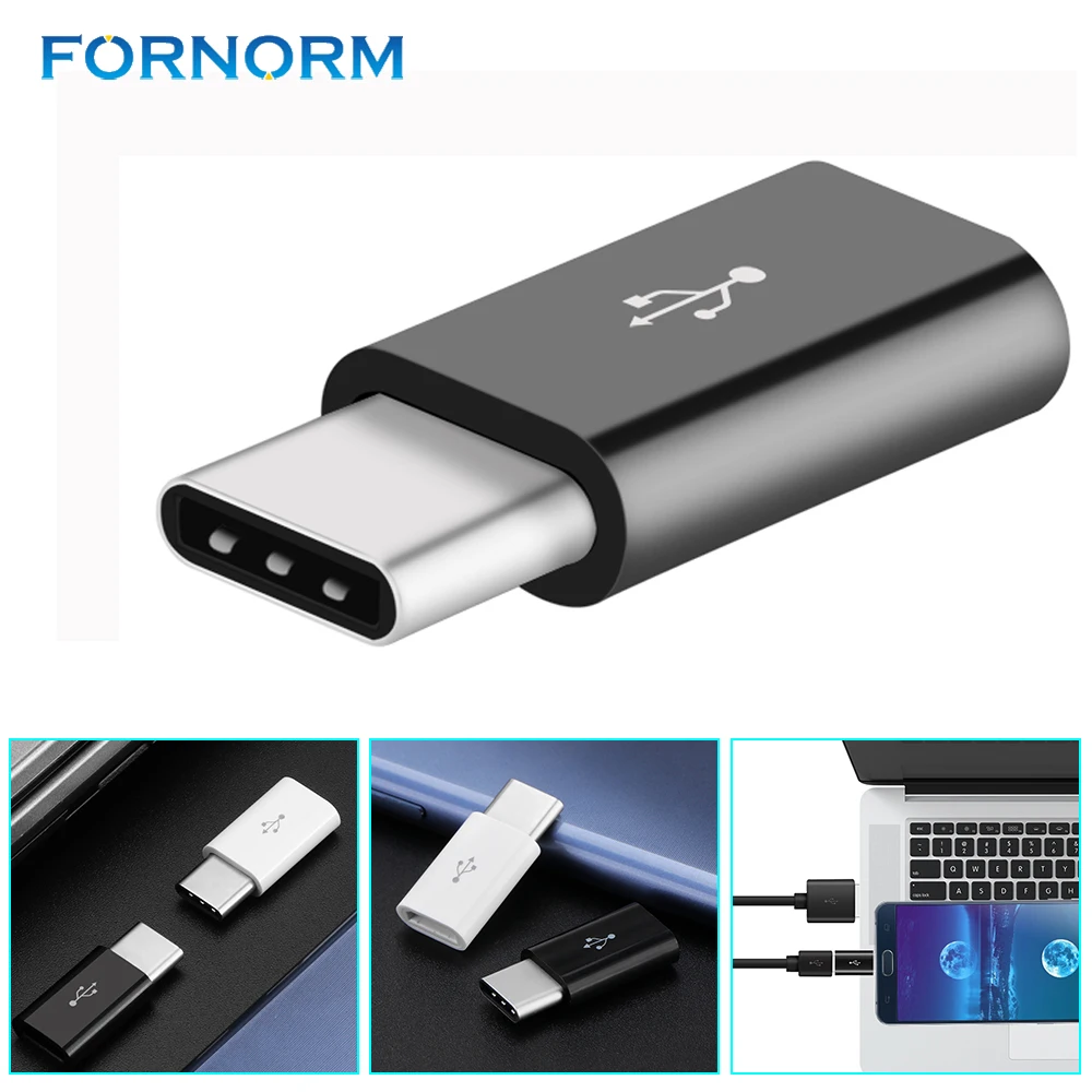 FORNORM микро флеш накопитель USB с гнездовым для C Мужской 3 1 конвертер адаптер данных