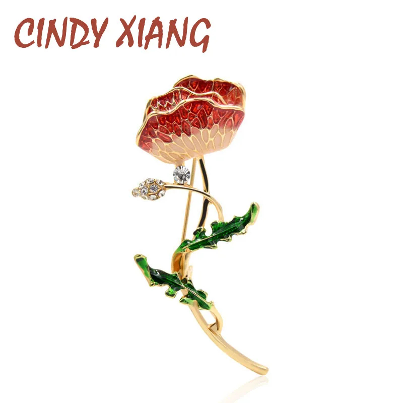 Женская Брошь В Виде Цветка CINDY XIANG 3 цвета простой дизайн красивый ювелирный