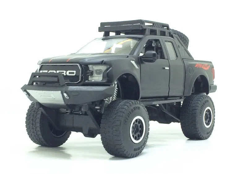 1:32 Raptor F150 пикап металлические игрушечные машинки модель с музыкой мигающий Звук для мальчиков подарки на день рождения