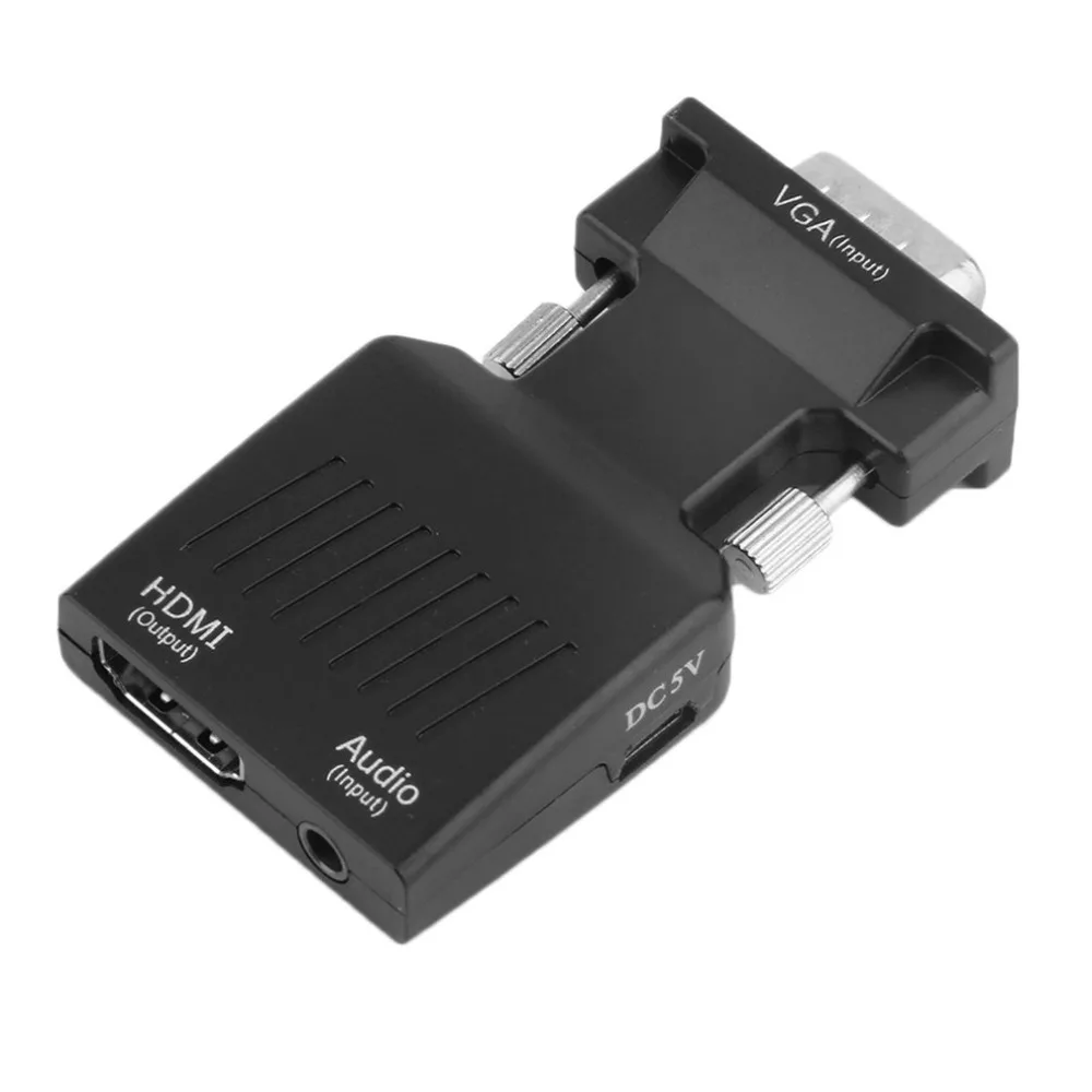 1080 P мужчина VGA к HDMI Женский с 3 5 мм аудио кабель USB адаптер конвертер Поддержка