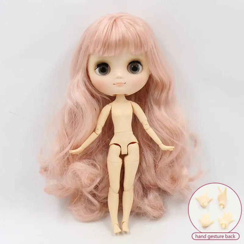 like the picture Кукла Middie blyth, Обнаженная, 20 см, шарнирное тело, матовое лицо с макияжем, серые глаза, мягкие волосы, сделай сам, игрушки, подарок с жестами - Цвет: like the picture